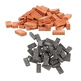 Winzige steine ​​zum basteln – stabiles material: diese mini-blöcke mit töpfer-brennverfahren bestehen aus töpferton-material, das realistisch und fest ist und im wasser nicht leicht zerbricht; diese winzigen blöcke sind vollständig rechteckig gestaltet und lassen sich nicht leicht verformen und leicht einfärben