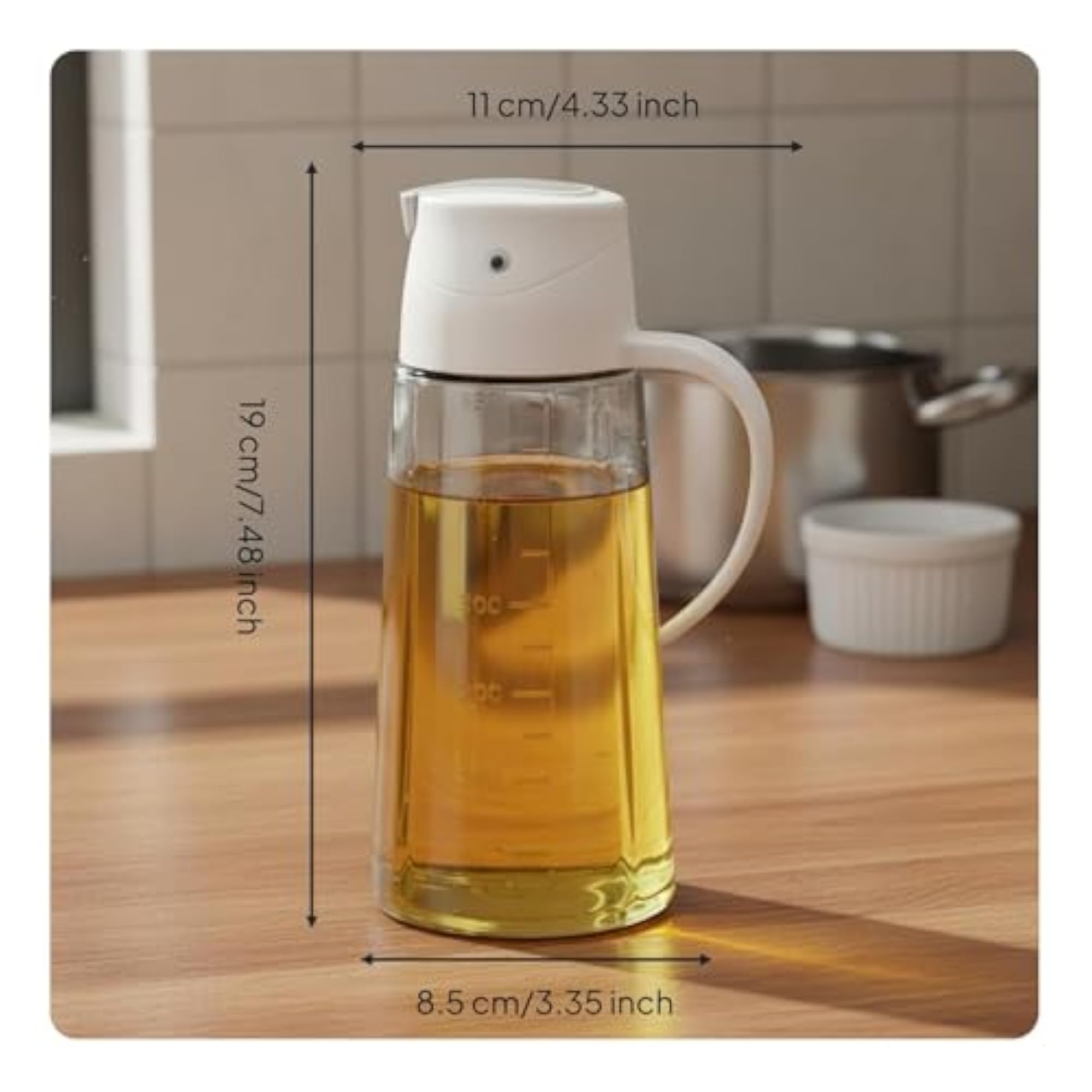 Precise Pouring Parrot Design Oil Pot, Leak-Proof Glass Dispenser