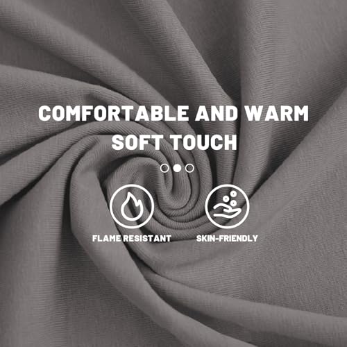 Image of FR Face Mask for Men - Fire Resistant Balaclava Welding Head Cover, 100% Cotton Full Face Hood & Neck Protector