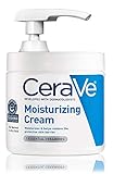 CeraVe Moisturizing Cream | 16 Ounce with Pump | Daily Face and Body Moisturizer for Dry Skin