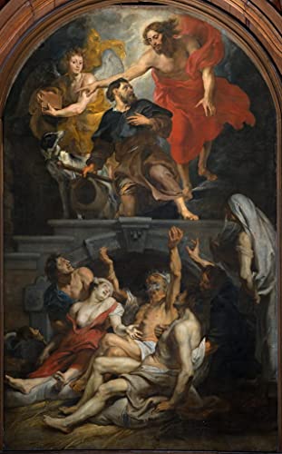 Peinture de l'église paroissiale Rubens art décoratif mural grand format