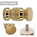 Zinc Alloy Bathroom Shower Door Knob Chrome Plated Glass Door Handle 30mm Single Hole Pull Aluminum Alloy Knob Sliding Door Pull for Bathroom Cabinet Wardrobe Drawer Kitchen(Gold)