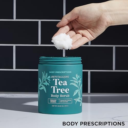 Image of Body Prescriptions Exfoliating Body Scrub - Body Cleanser for Nourished, Ultra-Smooth Skin, Tea Tree