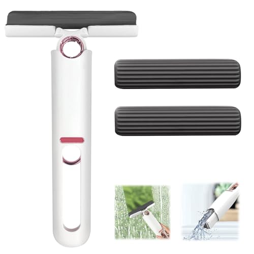 Mini Fregona Portátil, Absorbente Fregona De Esponja Autoapretable Húmedo Y En Seco Limpieza Fregona Sin Lavado A Mano Telescópico Limpiador 2 Cabeza De Esponja 1 Mango De Extrusión