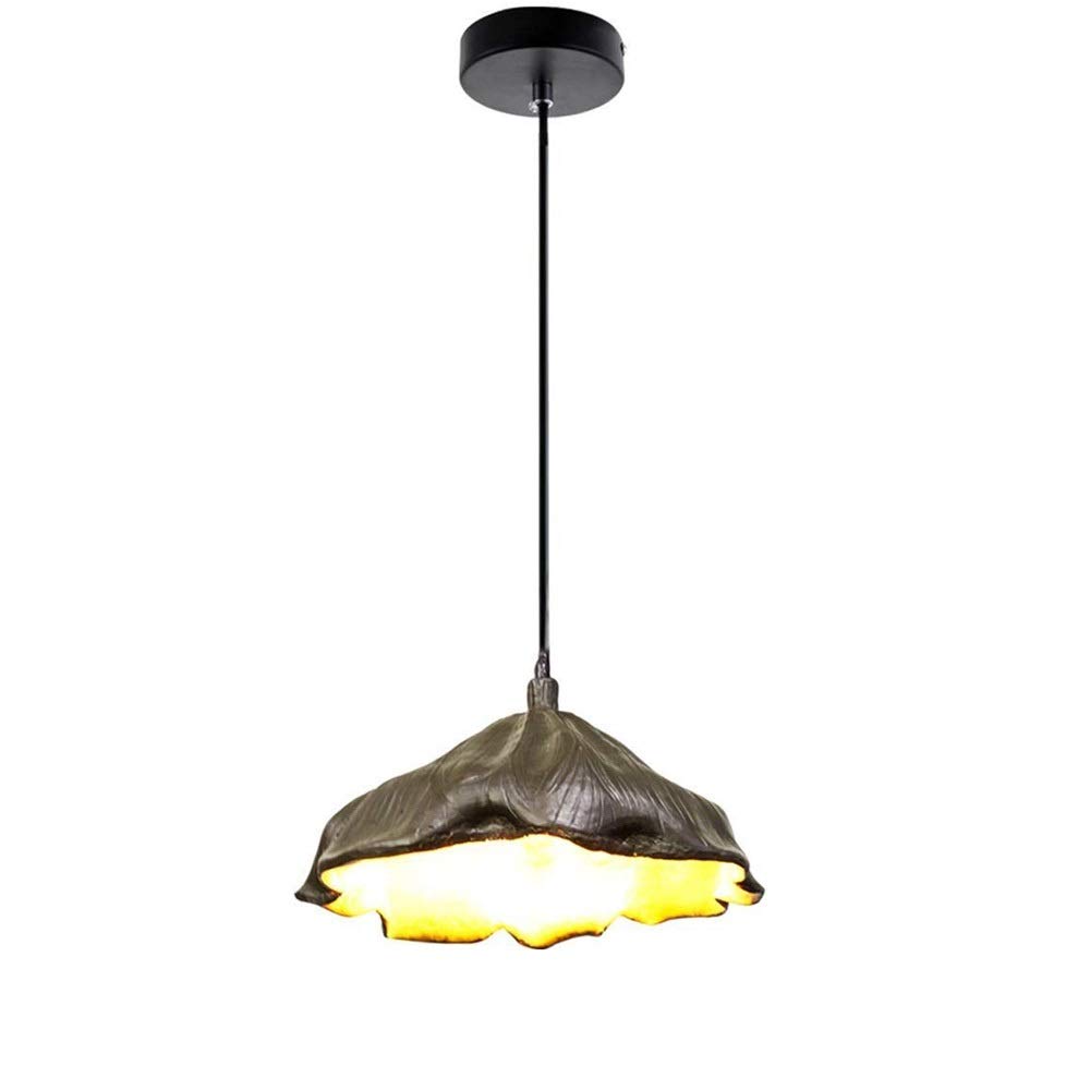 Lustre à tête unique en forme de feuille de lotus pour une ambiance zen traditionnelle