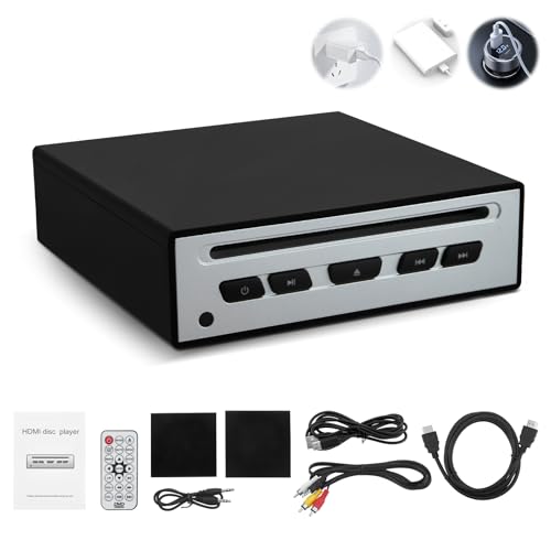 Reproductor de CD para coche – Reproductor de CD externo universal para coche con USB, AUX, HDMI y puerto USB C, Plug & Play, compatible con radio de coche, portátil, TV, ordenador y equipo de alta