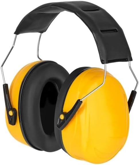 GenericNoise Reduction Safety Earmuff Headphones, Adjustable Soundproof Hearing Protection for Shooting, Mowing & Construction - Yellow