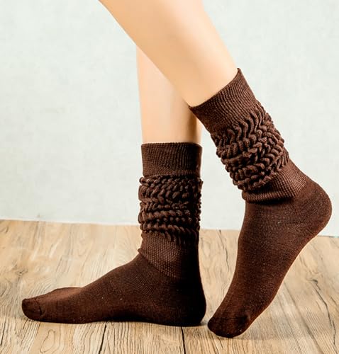 Image of Galsang Women's Slouch Socks, Long Scrunch Knit Casual Socks for Girls, B206