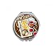 Appetizer Lemonade Steak France Hand Compact Mirror Round Portable Pocket Glass