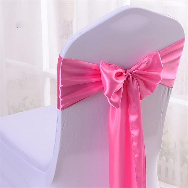 Bows sash Chair Sashes,Wedding Chair Covers, 10/50/Lot Satin Chair Bow Sashes Wedding Indoor Outdoor Chair Ribbon Ties Party Event Hotel Banquet Decor (Color : Red, Size : 10 pcs) (Color : Purple,