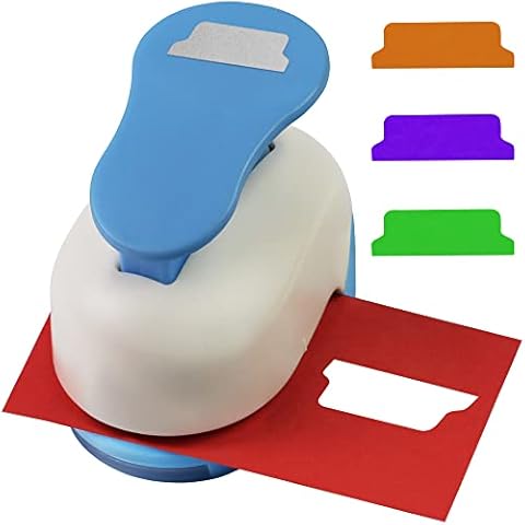 ECOHU Tab Punch, Craft Punch Cutter, Tab File Folder Punch 2 inch for Planner Inserts, Sketchbook, Scrapbook, Note, School Book, Paper Craft Supplies… (Tab Punch 1) Cover