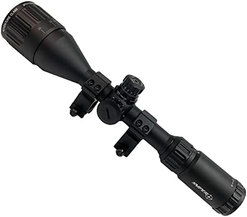 FSI 4-12x50 Rifle Scope R/G/B Illuminated Reticle with Scope Rings