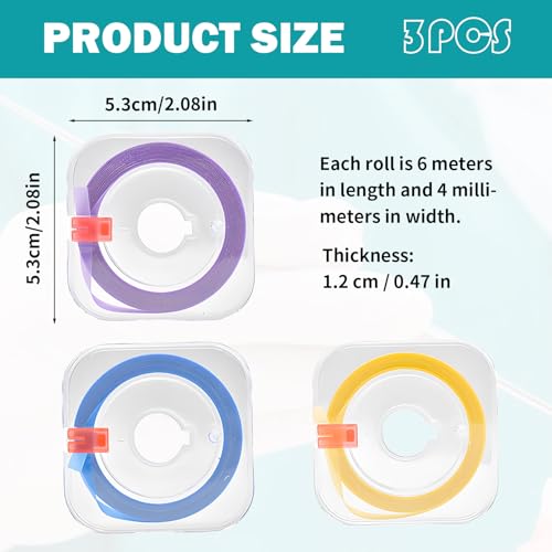 3 Bände Zahn Schleifpapier Zahnzwischenräume,Bunt Zahnschleifpapier,Zahnschleifpapier für Zwischenräume,Zahn Polierstreifen,Dental Polierstreifen,Zähne Polieren für Zwischenräume(4mm x 6m)