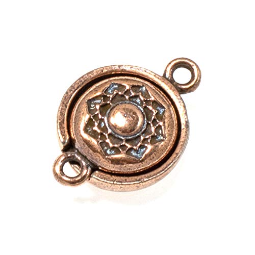Copper Lotus Magnetic Clasp, Tierracast Boho Flower (1 Set) #TOP1
