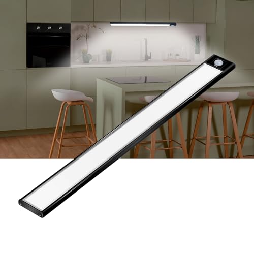 69 LED Under Cabinet Lights Indoor 2 Pack, 3000mAh Rechargeable Battery Operated Lighting, Wireless Motion Sensor Closet Lights, Under Counter Lights for Kitchen White Light - 2 Pack