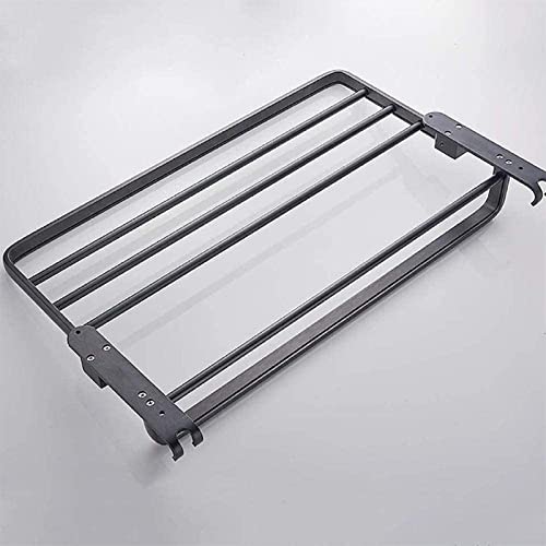 Porte-serviettes pliable avec support de rangement supérieur - 4