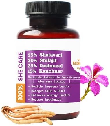 WildOak PCOS & PCOD Care Capsules | Hormonal Imbalance | Manages Irregular Periods | PCOS Induced Hairfall & Facial Hair | Herbal & No Side Effect | 100% Safe | Ayurveda Certified | 60 Veg Capsules