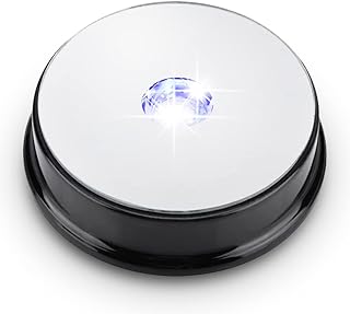 Semme Led Display Base, Display Stand for Crystals Glass Art Figurine Merchandise, Lighted Seven Color Changing Lights Display Holder 3 AAA Batteries Powered (Not Included)