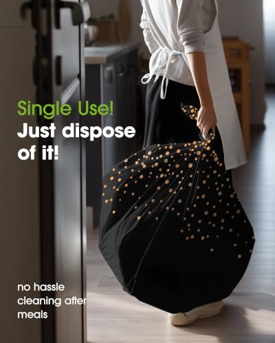 Image of Pureegg Plastic Table Cloth Disposable 54x108 Inch 10 Pack, Black Rose Gold