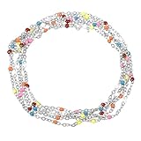 SHINEOFI Cadena de Collar para Proyectos de Manualidades de Acero Inoxidable Superficie Lisa y Fabricación de Joyas, Adecuado para y