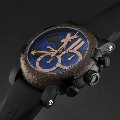 Romain Jerome Men's 'Titanic-DNA Chronograph Blue Dial Black Rubber Strap Automatic Watch RJ.TI.CH.503.20 - Image 5