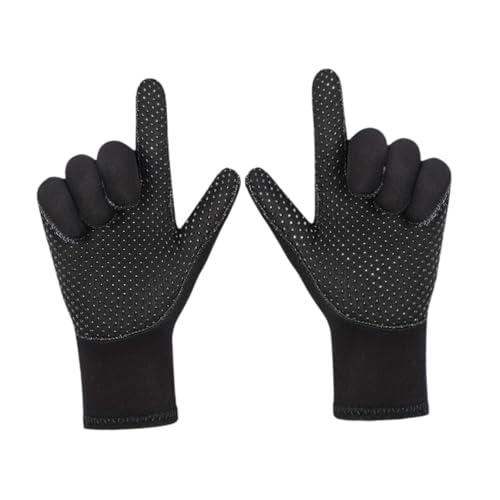 Yiju Neoprene Gloves 3mm Diving Gloves Keep Warm Anti Slip Hand Protection Five Finger for Spearfishing Water Sports Accessories, M