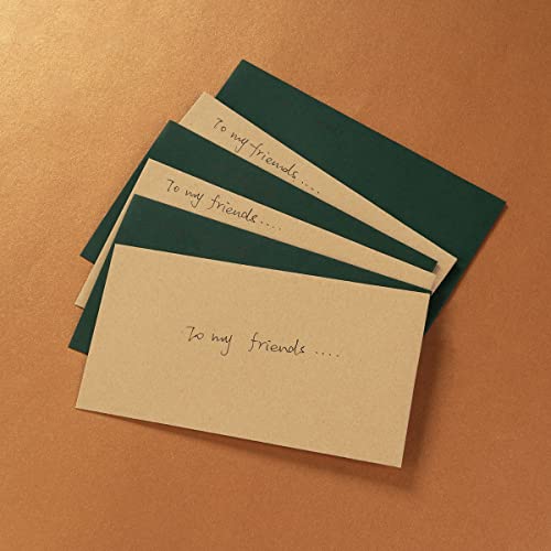 100 Pack Cash Envelopes #7 Coin Envelopes Self Seal For Money Saving, Cash, Budgeting, Check, Gifts Cards, 3 1/2 X 6 1/2 Inches (Dark Green) #TOP5