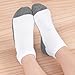 BOOPH 15Pcs Kids Socks for Boy Girls Low Cut Athletic Ankle Socks 6-8 Years White Gray
