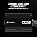 CORSAIR CX550 80 Plus Bronze Non Modular Low-Noise ATX 550 Watt Power Supply - NA - Black