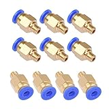 【Hohe Qualität】PC4 M6 Stecker Armatur ist aus Kupfer und Kunststoff, gute elektrische Leitfähigkeit, sicher und zuverlässig.