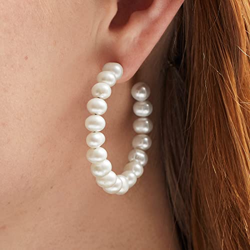 Ross-Simons 6-7mm Cultured Pearl Hoop Earrings in Sterling Silver3