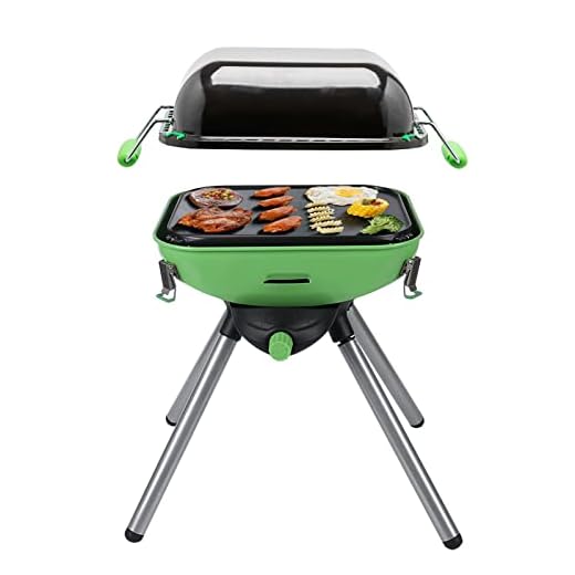 Multi-Function Portable Propane Gas Grill, Stand-Up Camping Griddle Propane Grill Suitable for 1-3 people,8000 BTU Burner,9.5 x 12 Inch Cooking Surface,Portable Bag For Easy Carrying