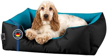 BedDog(R) legowisko dla psa LUPI L, sofa dla psa z Cordury, mikrofibra welurowa, zmywalne legowisko dla psa z brzegiem