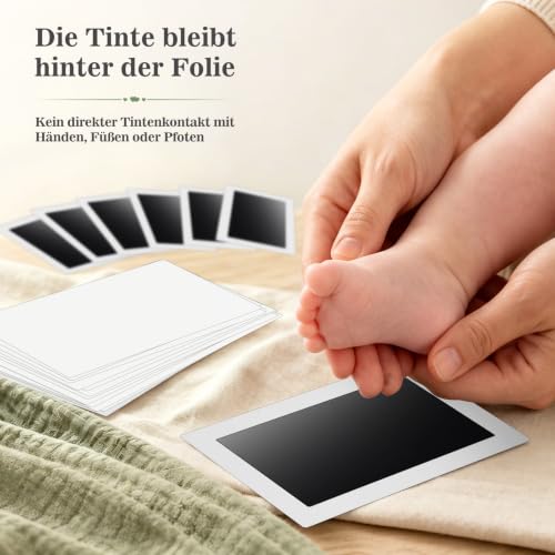 Nabance Fußabdruck & Handabdruck Baby Set Baby Abdruckset 0-6 Monate