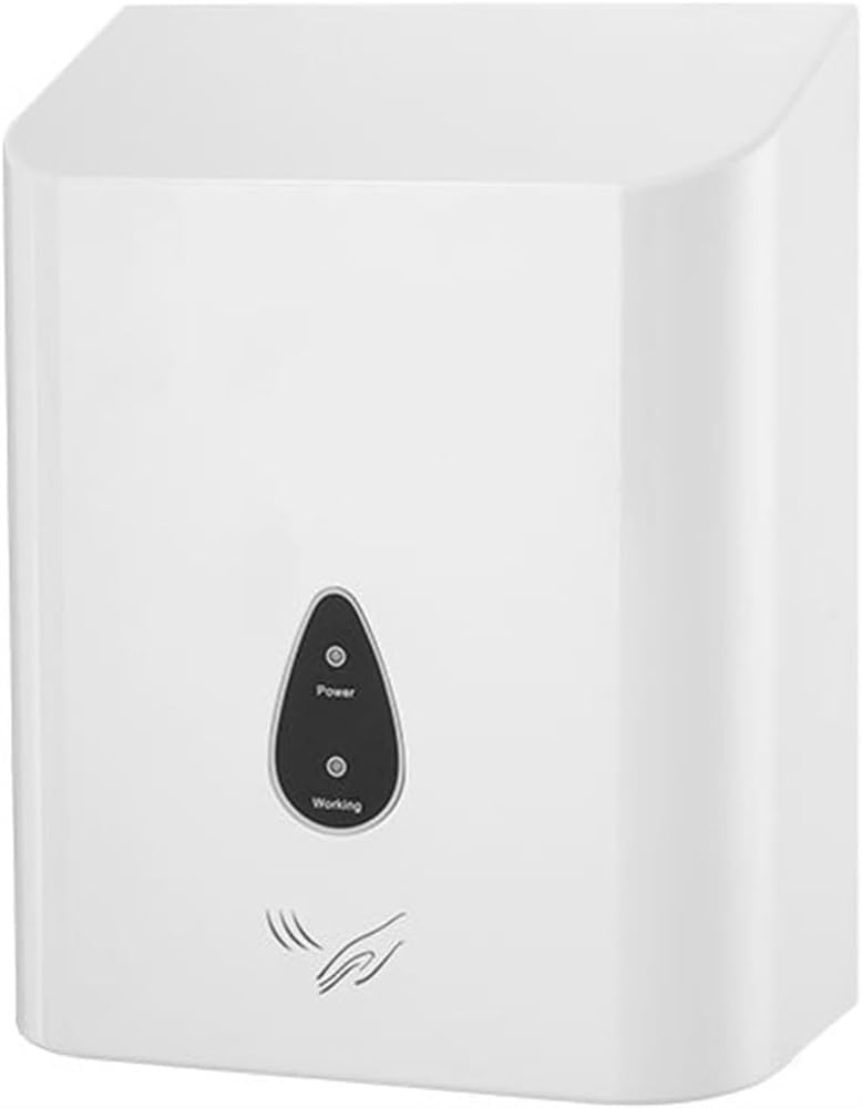 900W Full Automatic Hand-Drying Device High Speed Electric Hand Dryer Infrared Sensor Bathroom Hot Air Wind Blower,White