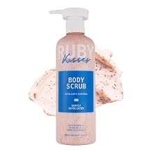 Ruby Kisses Body Scrub, Gentle & Exfoliate, Energize & Nourishing Skin, Antioxidant Rich Oil Protect Skin Barrier, Suitable for Sensitive, All Skin Types, Made in Korea