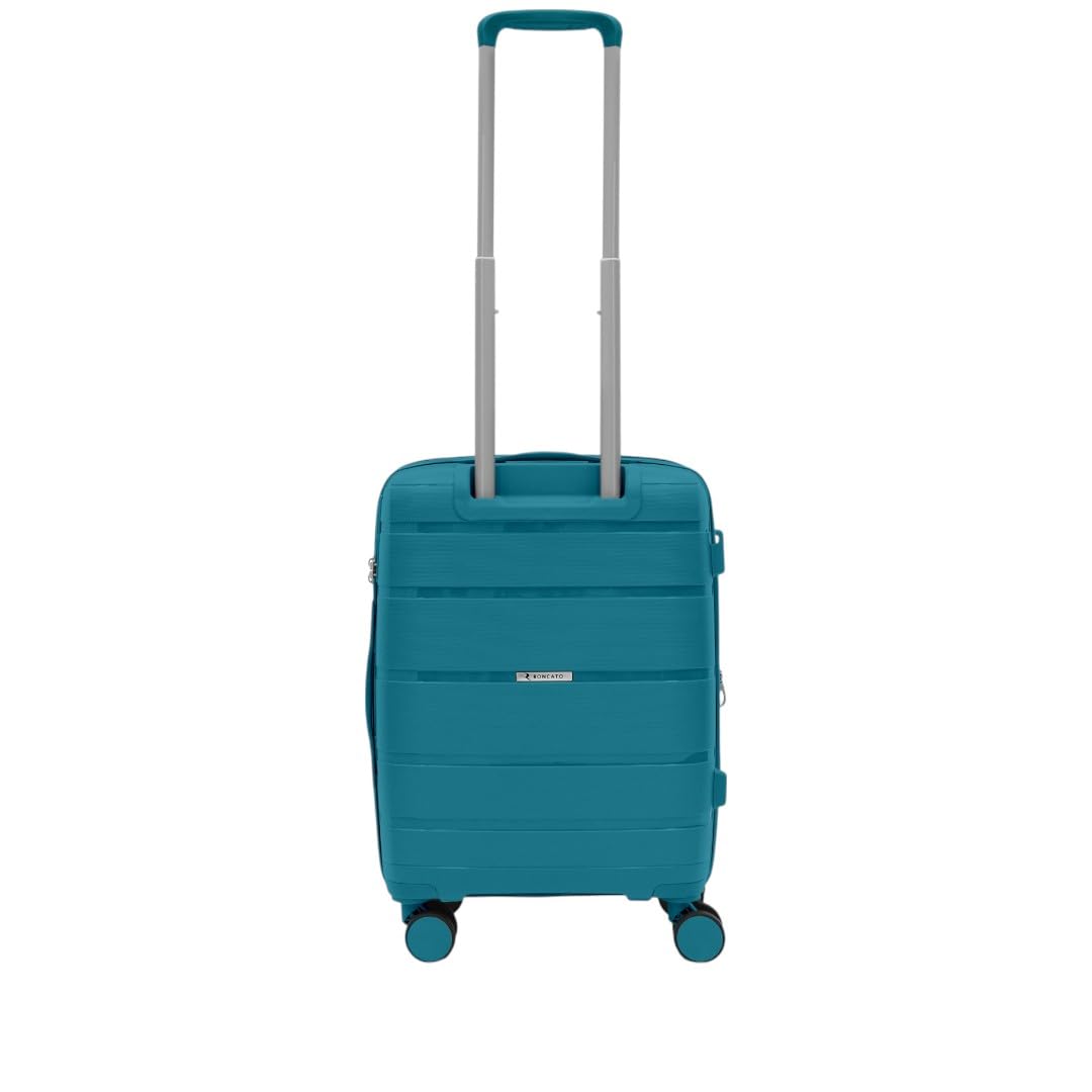 R Roncato Trolley AVIATOR fabricado en polipropileno, Cerceta, S, Maleta rígida, fabricada en polipropileno, expandible, 4 ruedas giratorias