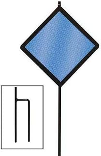 HY-KO Products DMD80048B Steel Driveway Marker with Diamond Reflector, 48", Blue