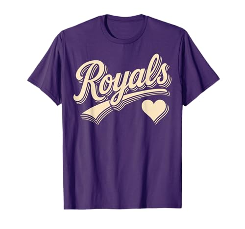 Royals Retro Style Heart Script Name Gift For Men Women Kids T-Shirt