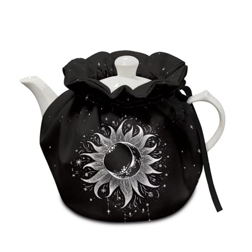 Image of Gothic Sun Tea Cozy Kettle Dust Cover Large Tea Cosy Portable Easy to Clean Tea Pot Dust Cover Insulated Tea Cosy for Hotel Thicken Kettle Dust Cover for Kitchen, CZA18