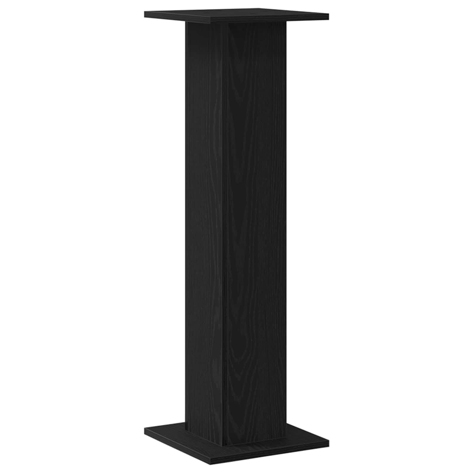 Set di 2 supporti per altoparlanti, colore nero, effetto rovere
