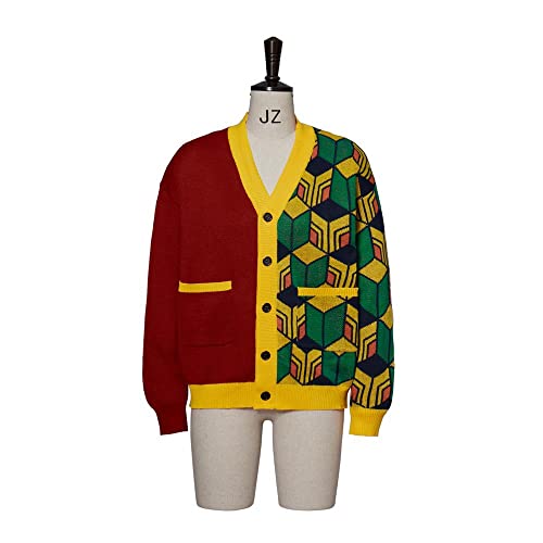 MyheroCos Anime Demon Tomioka Giyuu Costume - Cardigan Sweater & Knitted Jacket Coat2