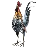coq fer forge Statue d'animal en métal : idéale pour la décoration intérieure, agréable à exposer dans votre chambre