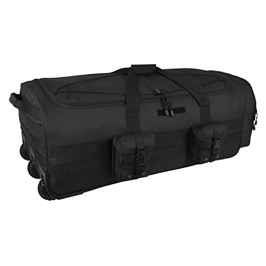 Black Military 38" Titan Wheeled Duffle