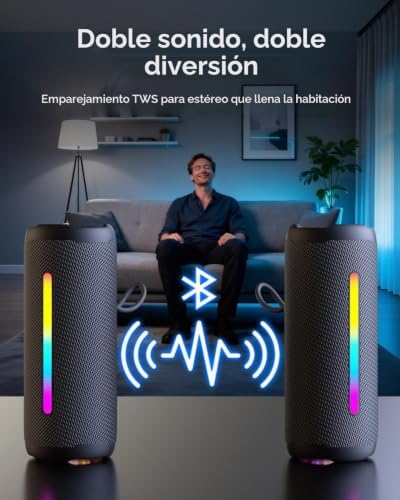 Miniatura 4 de MOMOHO Altavoz Bluetooth 35W con Pantalla Inteligente y Ecualizador de 3 Modos
