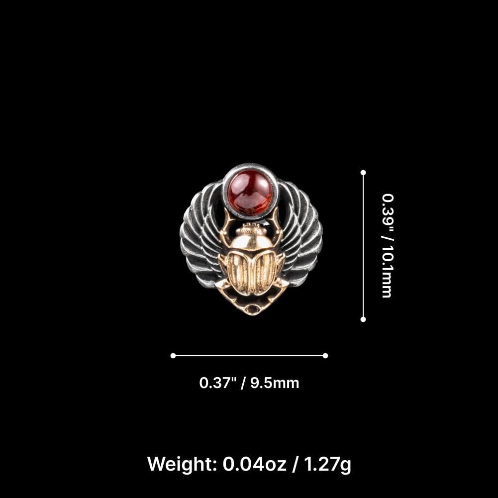 COPPERTIST.WU Scarab Studs Earrings 925 Sterling Silver Stud Earrings Jewelry Gifts for Women Men