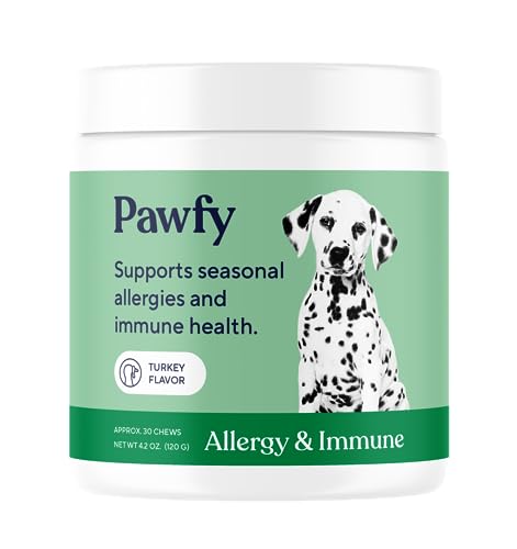Pawfy Allergy & Immune | Anti-Itching | Immune & Gut Health | Natural Dog Supplement with Probiotic & Colostrum
