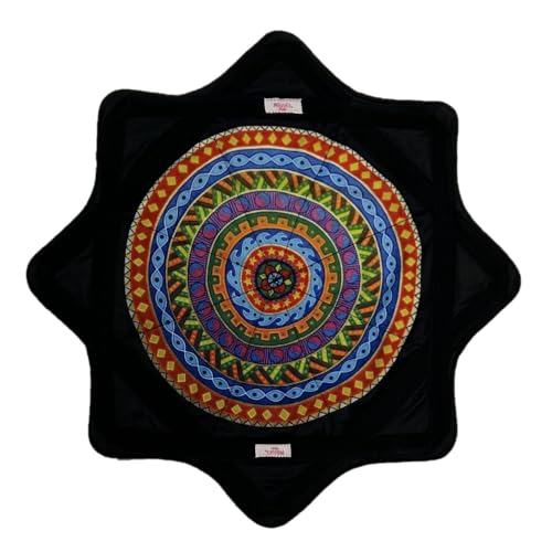 Mougee Mini Star Flow Star - 20" Diameter - Smaller Size for Smaller Hands and Easier Spinning (Record Mandala- Chris Dyer Collection)