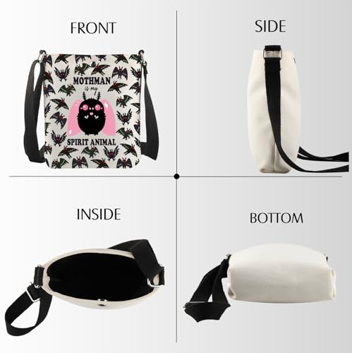 Mothman Cryptid Creature Gifts Mothman Is My Spirit Animal Crossbody Bag Mothman Lover Gift3