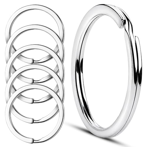 Image of Crest Heavy Duty 316L Stainless Steel Split Key Rings, 1.18 inch 30mm, 5 Pack
